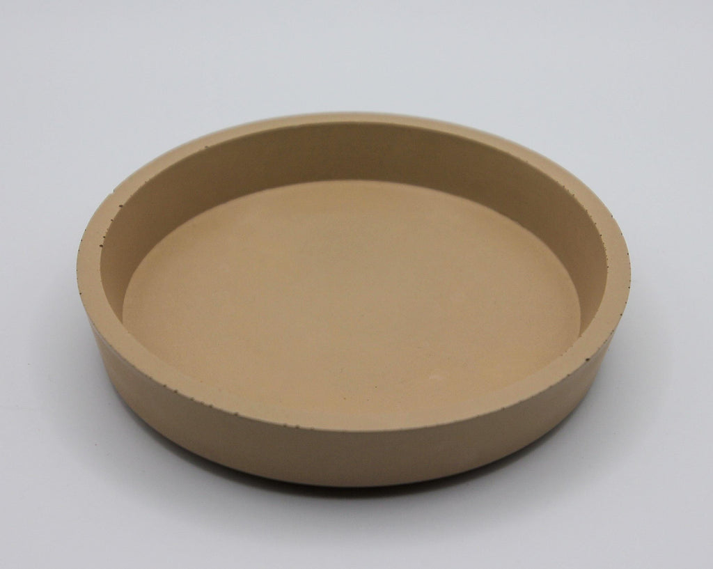 Round Cement Catchall Dish with Lip or Coaster