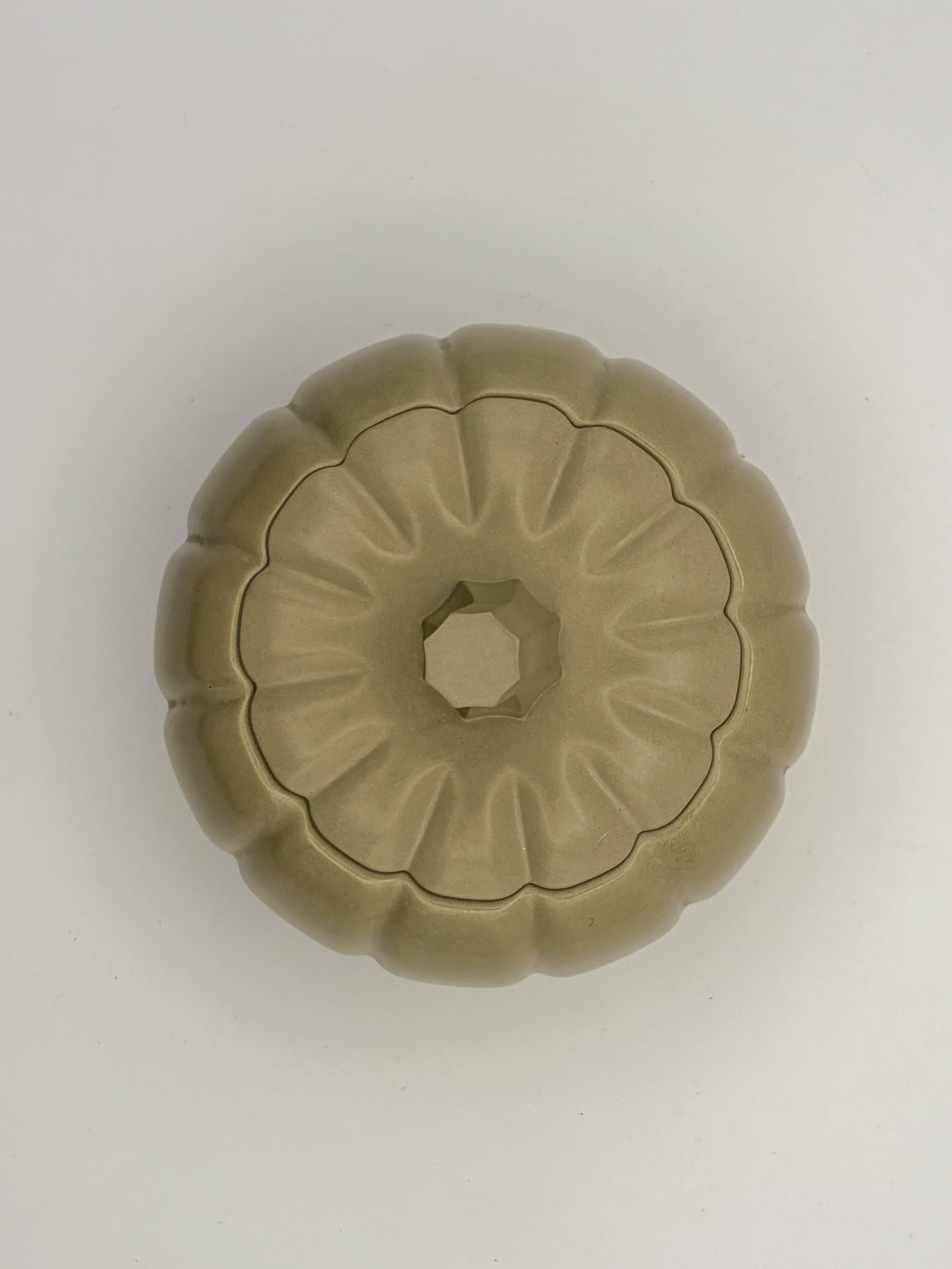 Hand-Cast Cement Pumpkin Vessel