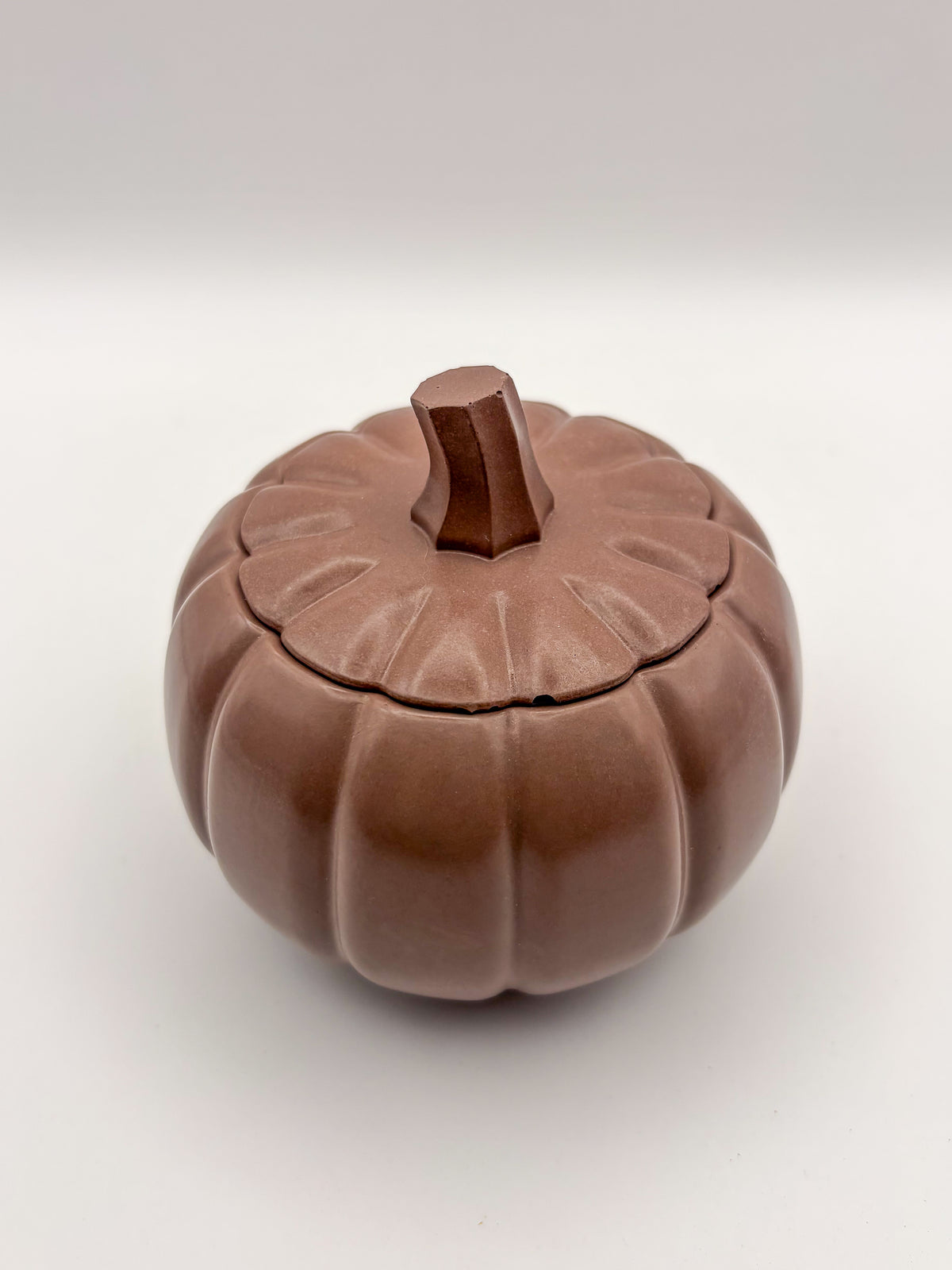 Hand-Cast Cement Pumpkin Vessel