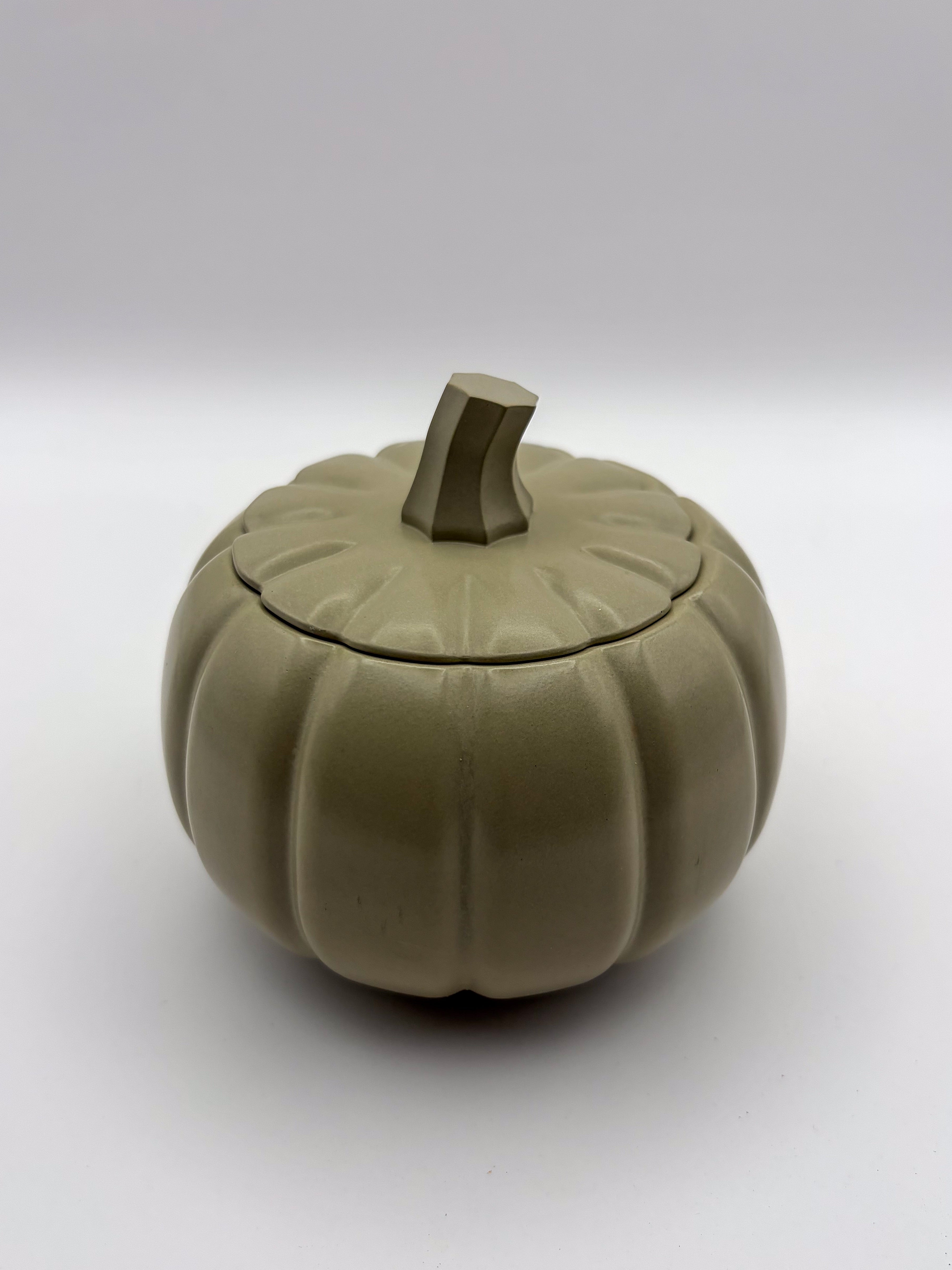 Hand-Cast Cement Pumpkin Vessel