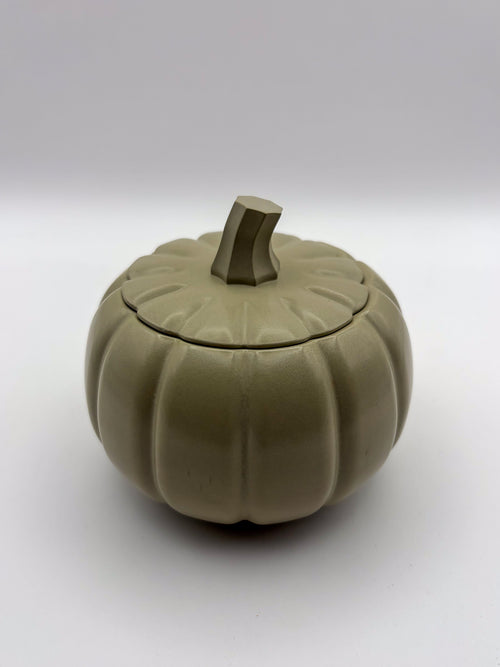 Hand-Cast Cement Pumpkin Vessel