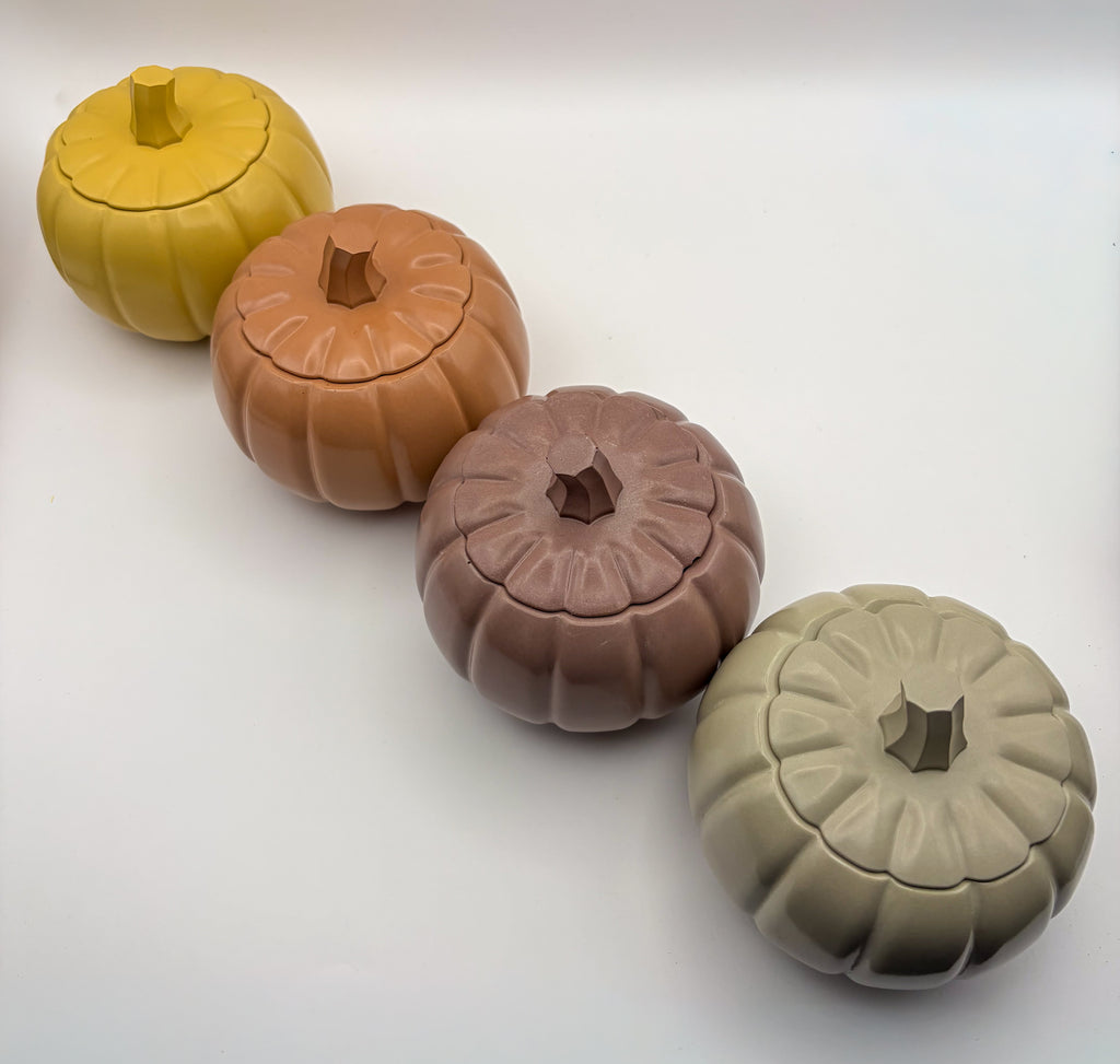 Hand-Cast Cement Pumpkin Vessel